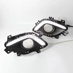 LED DRL For Mazda6 Atenza 2014 2015 2016 Daytime Running Light Driving Fog Lamp With Turn Signal Front Bumper Indicator Daylight
