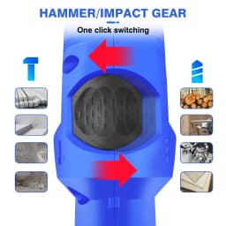 360° Rotating Handle Power Electric Hammer Drill, 2 in 1 Function Rotary Hammer Drill 1000W Variable Speed with Impact Drill Bit