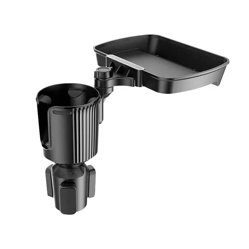 Expandable Cup Holder for Car Adjustable Rotatable Extender Tray All Purpose Cup Holder for Mugs Car Food Table Tray with Phone