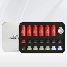 Aluminum Bullet Comparator Kit Headspace Gauge for Reloading Headspace Gauge Comparator Kit With 14 Inserts And 6 Bushings