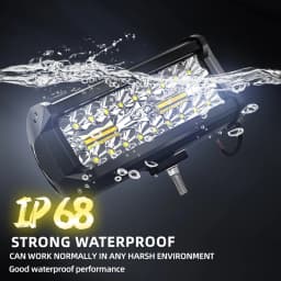 HAOLIDE 7inch 240W LED Work Light Pods Flood Combo Beams Off-road Square Lawn Mower for SUV ATV 4X4 Truck Boat Car 12V 24V