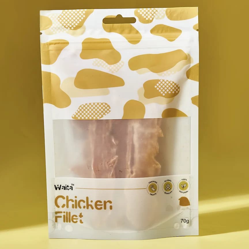 Waita 100% Natural Air Dried Chicken Fillet 70g - Cat Dog Pet Healthy Treats High Protein Low Fat Training Reward Meal Topping