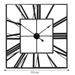 Livingandhome Modern Square Oversized Decorative Metal Wall Clock