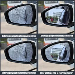 1 Pair Car Rear View Mirror Waterproof Film Car Rearview Mirror Rain Film Clear Sight In Rainy Days Auto Accessories