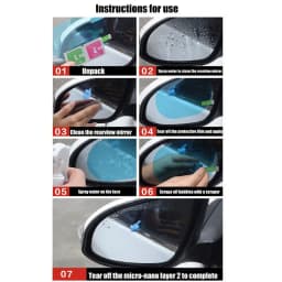 1 Pair Car Rear View Mirror Waterproof Film Car Rearview Mirror Rain Film Clear Sight In Rainy Days Auto Accessories