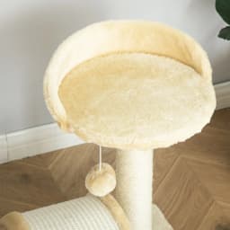 PawHut Cat Tree Scratching Scratcher Post Kitten Activity Centre Climber Hanging Ball
