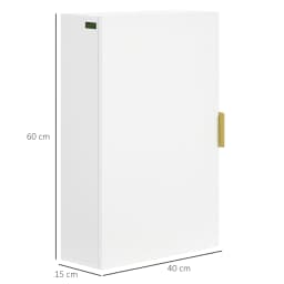 kleankin Bathroom Wall Cabinet with Adjustable Shelves for Hallway, Living Room