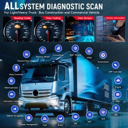 New LAUNCH CRP129HD Heavy Duty Truck Diesel Scanner Diagnostic Tool Oil DPF Reset Speed Limit Adjust Bi-directional Commercial