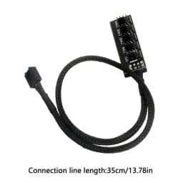 35cm 4pin PWM PC Fan Hub PC 5 Way Splitter 1 to 5 Splitter 5 Way PC Case Internal Motherboard Fan Power Extension Cable