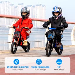 EVERCROSS PLUS Electric Moto for Kids EV12M - 300W Motor, Max Speed 25 km/h, 15 km Range, 12 Inch Tires, Dirt Bike for Ages 3-12