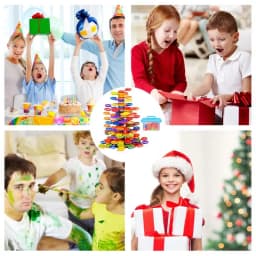 Stacking Tree Toy Puzzle Stacking Balance Game Building Tree Train Hand-Eye Coordination Fun Learning Playset Preschool Activity