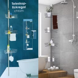 Voltsify 4 Tier Metal Corner Shower Shelf Wall Rack Organizer Bathroom Black