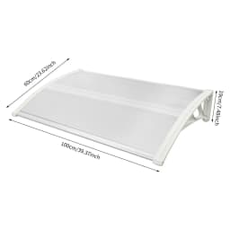 Over Door Canopy Awning Shelter Porch Front Back Porch Outdoor Transparent Shade 60*100cm