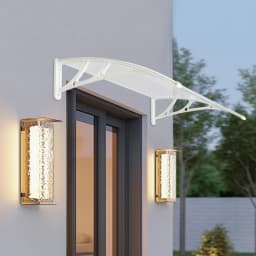 Over Door Canopy Awning Shelter Porch Front Back Porch Outdoor Transparent Shade 60*100cm