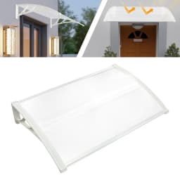 Over Door Canopy Awning Shelter Porch Front Back Porch Outdoor Transparent Shade 60*100cm