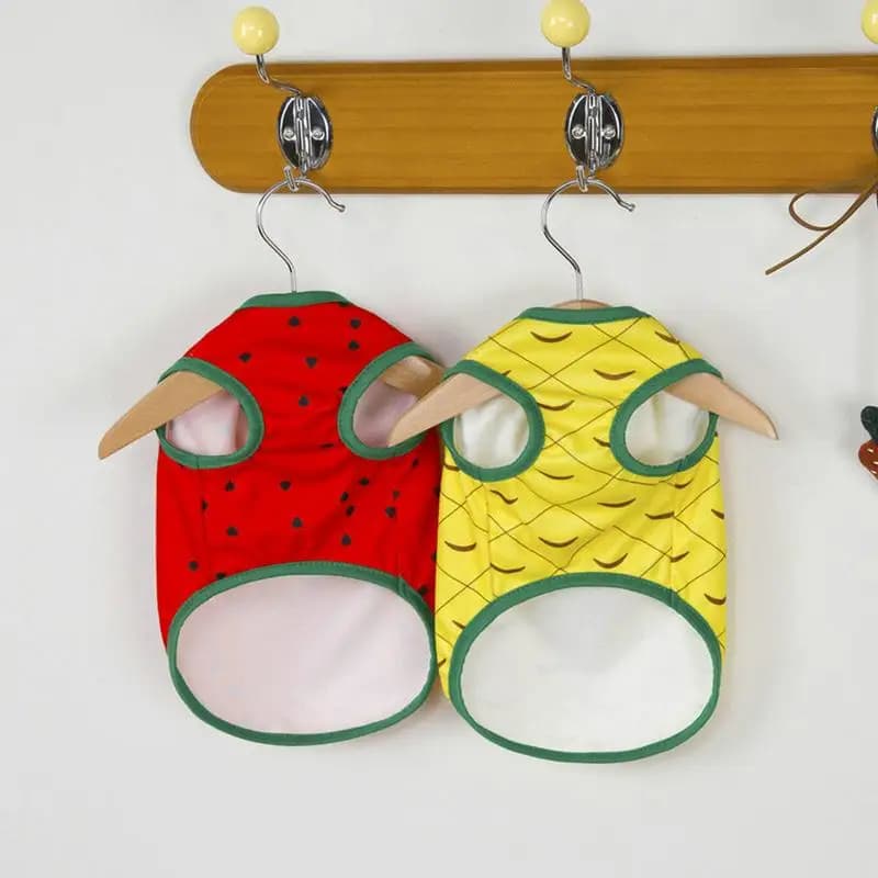 Dog Summer Clothes Pet Summer Clothes Soft Breathable Dog Cat Shirt Cute Watermelon Pineapple Outfit Clothes For Small To Large