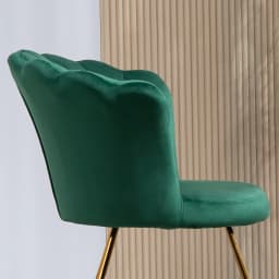 HOMCOM Accent Chair, Velvet Armchair with Lotus Backrest, Steel Legs