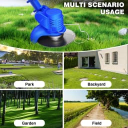 21 V Battery Grass Trimmer with 2 Batteries with Rotating Handle, Cordless Grass Trimmer for Garden, Yard