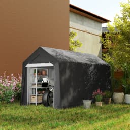 2.1 X 3.6(m) Garden Storage Shed, Waterproof and Heavy Duty Dark Grey