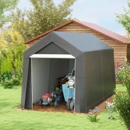 2.1 X 3.6(m) Garden Storage Shed, Waterproof and Heavy Duty Dark Grey