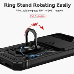 Shockproof Hybrid Dual Layer Magnetic Metal Ring stand Case For Google Pixel 9 8 7 Pro 6 6A 7A Slide Camera Lens Protetion Cover