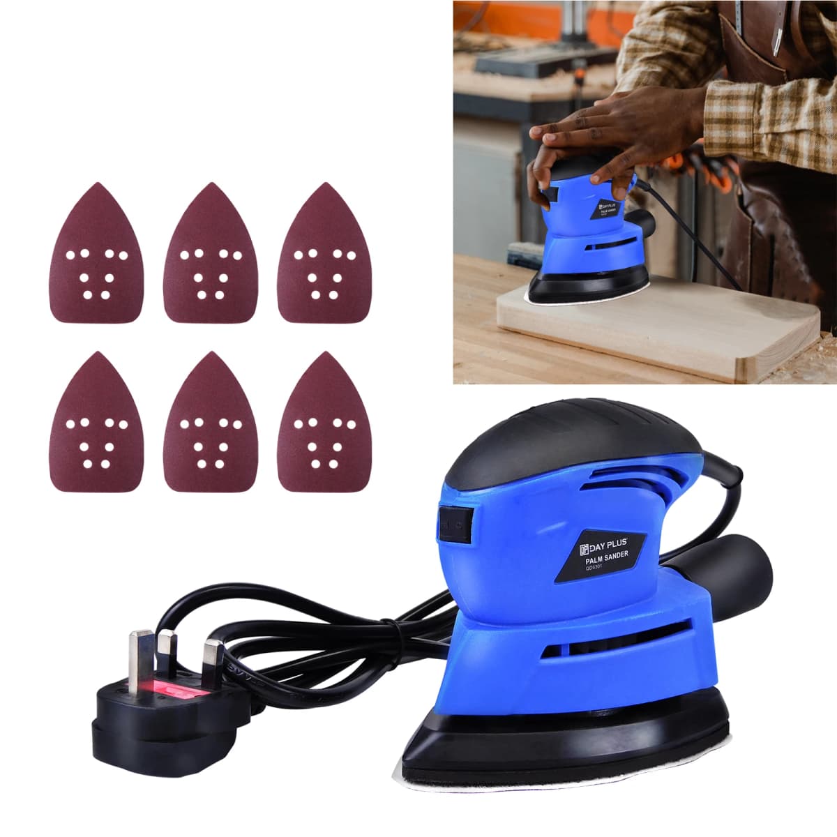 Electric Hand Held Mouse Sanding Machine Tight Corners Sander,12000RPM Detail Sander , Hand Sanders for Wood with Dust Collector