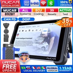 MUCAR 892BT Car Diagnostic Tools Free AI CANFD DoIP All System Auto Scan Tool ECU Coding Bi-Directional OBD2 Scanner 35 Resets