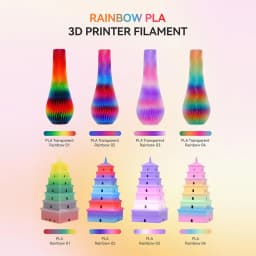 JAYO Rainbow 3D Printer Filament 1.75mm PLA / Silk PLA / PLA Transparent Rainbow 3D Filament