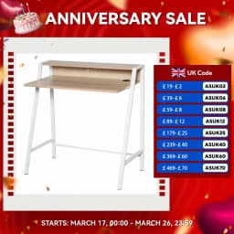 HOMCOM 2-Tier Storage Computer Workstation with Shelf, Metal Frame Walnut