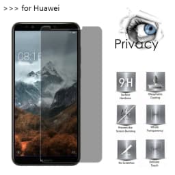 Anti-spy Protective Tempered Glass for Huawei P20 P40 Lite E 5G P30 Pro Privacy Screen Protector for Huawei P10 Plus films glass
