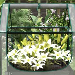 Raised Garden Bed with Greenhouse, Planter Box with Cover, Clear and Dark Grey