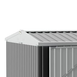 Outdoor Metal Garden Storage Shed W/ Lockable Door for Backyard Patio Lawn Gray