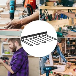 Drill Holder Wall Mount Cordless Drill Wall Mount Power Tool Organizer Utility Storage Rack Heavy Duty Thickened Battery Tool