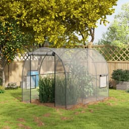 Polytunnel Greenhouse with Clear Cover, Walk-In Grow House, 3 X 2 X 2m