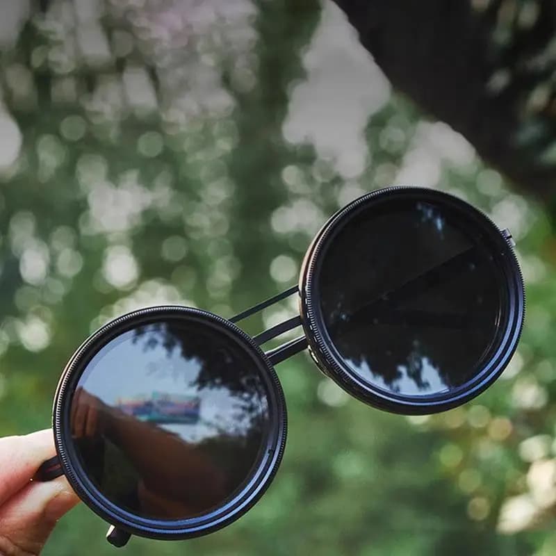 Polarized Glasses ND Filter Women Men Trendy Eyewear 1-9 Gears Adjustable Sunglasses Designer Glasses Handcrafted Retro Glasses