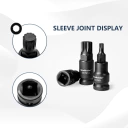 Impact Spline Bit Sockets Set 9pcs 3/8" Drive M4 - M5 - M6 - M7 - M8 - M9 - M10 - M12 - M14 Car Garage Tools Kit CR-V Steel