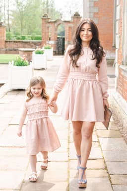 BALOU Kids Linen Dress with Shirring