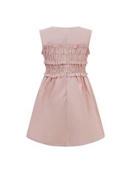 BALOU Kids Linen Dress with Shirring