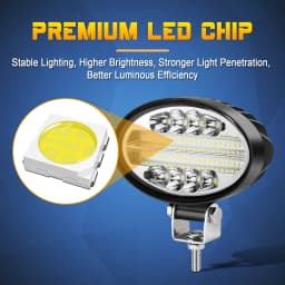 5inch 20W LED Oval Work Light Car Lamp 12V 24V Spotlight Offroad Cab Headlight for Mining Crane Dump Truck Tractor Forklift ATV