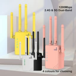 300M/1200M WiFi Repeater, Extender Booster, 2.4&5GHz Wireless Signal Repeater Extender Internet Amplifier
