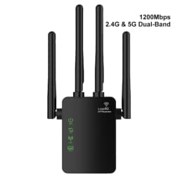 300M/1200M WiFi Repeater, Extender Booster, 2.4&5GHz Wireless Signal Repeater Extender Internet Amplifier