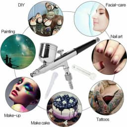 Art Car Painting Paint Art DIY Tool 0.2mm/0.3mm/0.5mm Double Action Airbrush Kit Air Brush Spray Gun Set