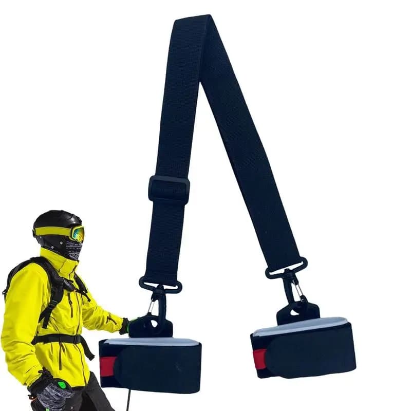 Ski Carrier Strap Winter Snowboard Wraps Ties Adjustable Carry Sling Straps Portable Winter Sport Equipment  ﻿ ﻿