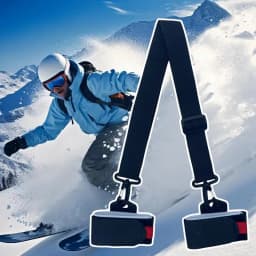 Ski Carrier Strap Winter Snowboard Wraps Ties Adjustable Carry Sling Straps Portable Winter Sport Equipment  ﻿ ﻿