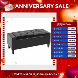 HOMCOM 40x90cm PU Leather Storage Ottoman Bench Wood Frame w/ Tufting Feet