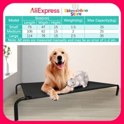 Elevated Breathable Dog Bed Pet Bed Dog Cat Folding Pet Elevated Camping Pet Bed 15/25/35kg Max Capacity