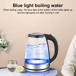 2L Larger Capacity Electric Kettle 220V Glass Tea Kettle Home Kitchen Water Heater EU/UK Plug Water Boiler