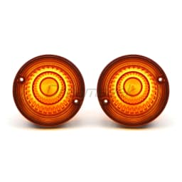Turn Signal Light Cover Bezel Yellow Lens for Harley Touring Road Glide Electra Glide Road King 1986-2021 Indicator Visor Trim