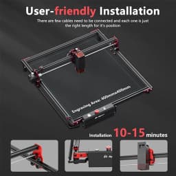 AlgoLaser DIY KIT 5W 10W DIY KIT CNC 32-bit Motherboard WIFI APP LaserGRBL(LightBurn) New Eye Protection 40x40cm/40x85cm Area