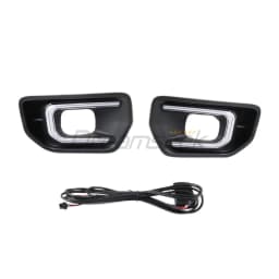 LED DRL Daytime Running Light For Ford Ranger XLT Sport Platinum 2022+ Front Bumper Fog Lamp with Sequential Dynamic Turn Signal